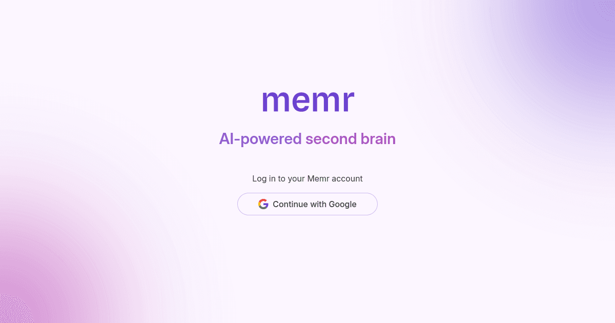Login page memr
