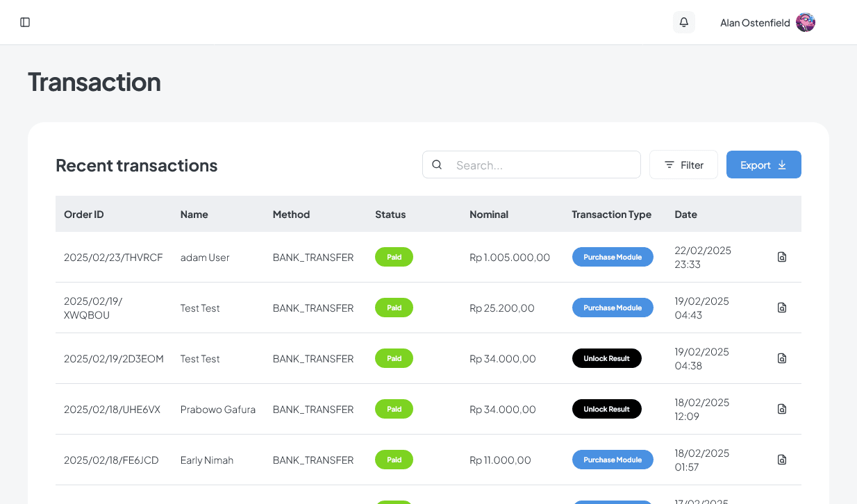 Transaction Record Unkeyme